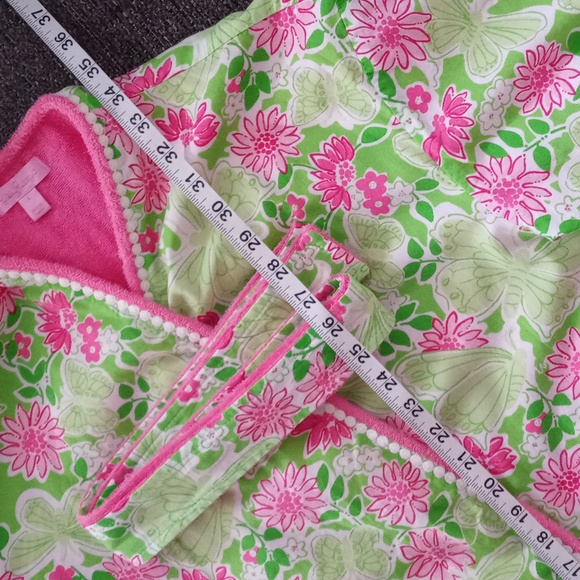 🪷VERY RARE Lilly Pulitzer🪷 - Green/Pink Butterfly/Flower Robe - Picture 15 of 16